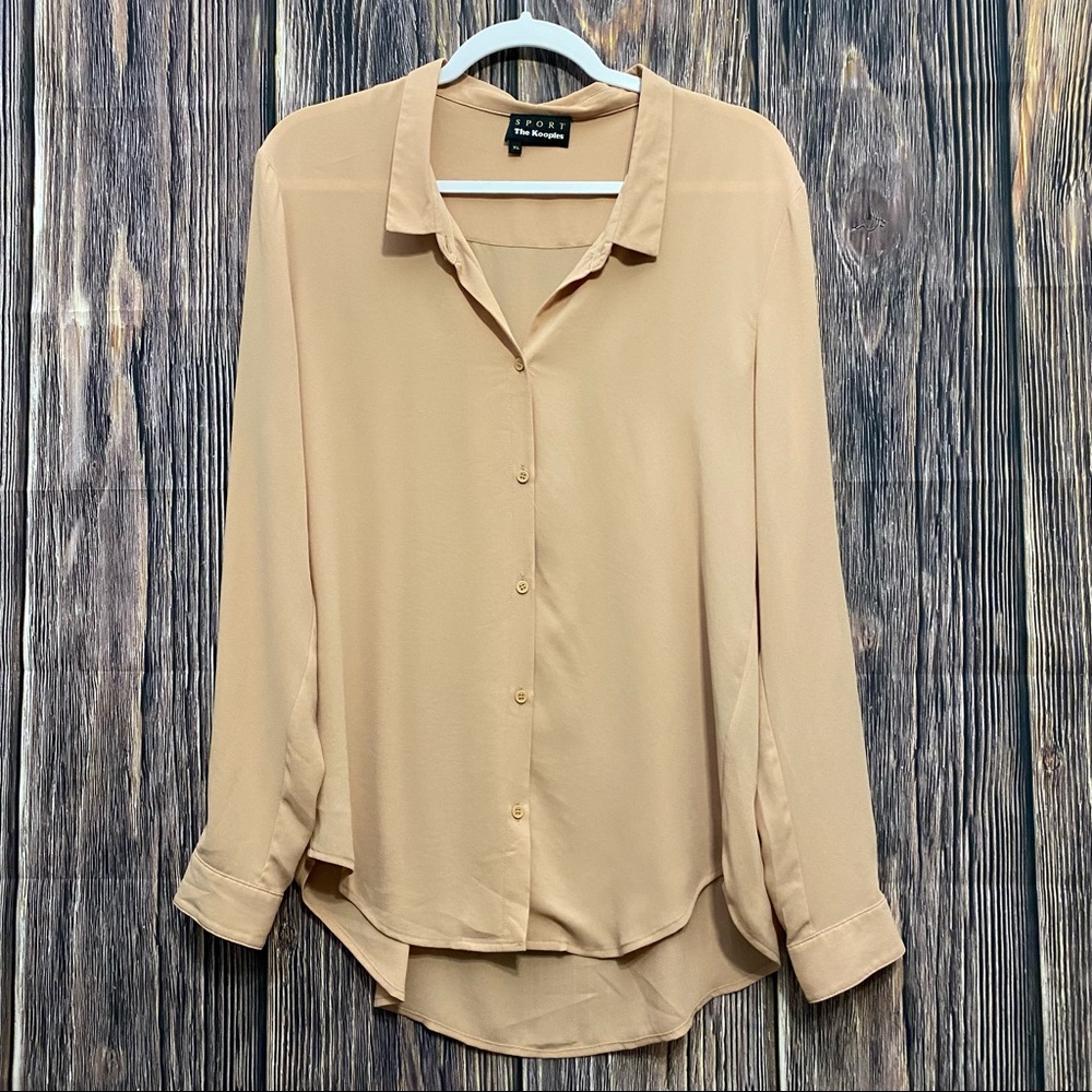 The Kooples Sport | tan button down blouse